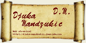 Đuka Mandžukić vizit kartica